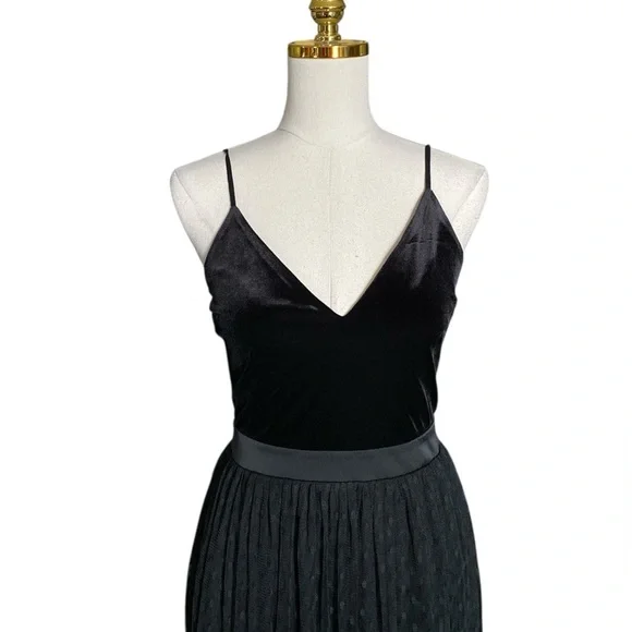 Express Y2k Velvet/Tulle Whimsigoth Babydoll Fairy Midi Mesh Dress Size S Gothic - Picture 6 of 9